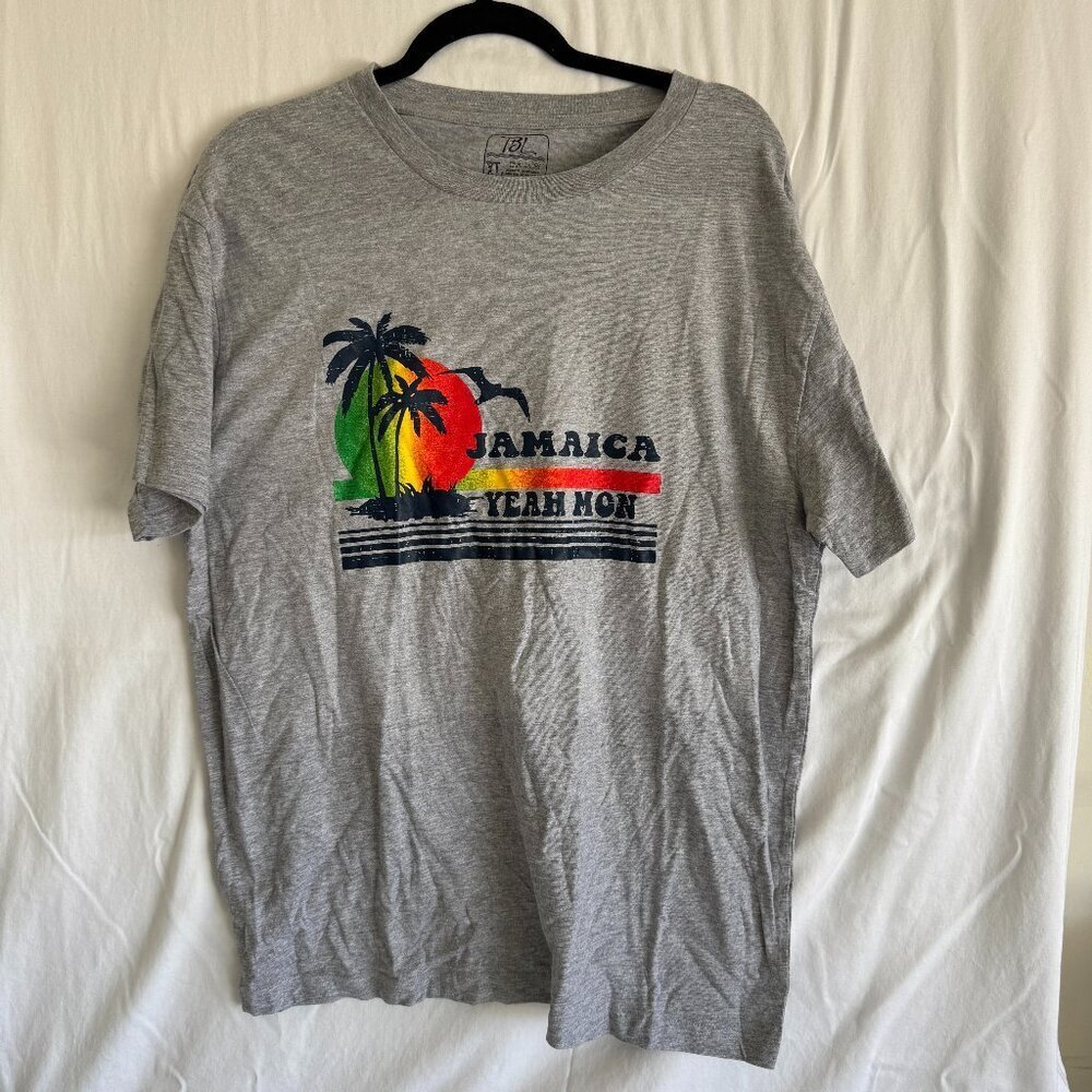 Jamaica “Yeah Mon” Graphic Tee – Gray T-Shirt – Size XL – NWT